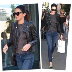 (RARE) ZARA TRAFALUC Real Leather Biker Jacket